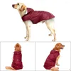 Vêtements de chien imperméables à capuche réfléchissants: vêtements de pluie pour chiots vêtements imperméables réglables pour vêtements imperméables pour grand moyen rouge