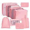 Storage Bags 9Pcs/Set Travel Waterproof Makeup Digital Clothes Sorting Packaging Bag Women Shoes Luggage Organizer