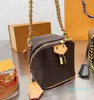 Sac à chaîne sacs à main de créateur femmes mini sac à bandoulière dames mode classique sac à main à fleurs marron avec serrure