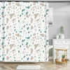 Shower Curtains Small Stone Printed Bath Curtain Pebble Spots Pattern Waterproof Screen With Hooks For Home Bathroom Decor
