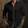 Camisas casuales para hombres Camisa con botones de solapa de moda Estilo bohemio Ropa de calle diaria Ropa 2024 Festival de primavera