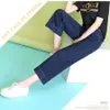 Classico a vita alta Gamba larga Jean Vintage Capris Casual Vaqueros Donna Pantaloni larghi in denim Coreano Fi Pantales Pantaloni blu B7kr #