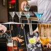 Spazzole 20 pz/set Kit Barman in Oro Rosa, Set Shaker a Coda con Supporto in Acrilico Rotante, per Bevande Miste Martini Home Bar Attrezzo da Cucina