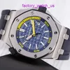 Ikonisk AP Wristwatch Royal Oak Series 15710st.OO Stål Automatisk Mekanisk klocka Business Men's Watch 42mm Diameter A027CA.01/ Blue Face
