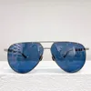 Solglasögon förstklassig trendig titan dubbel bridge pilotstil män kvinnor modell 8962 stor överdimensionerad oval ram utomhus mode