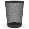 Jewelry Pouches Circular Black Mesh Waste Paper Bin Basket Metal Trash For Kitchen Home Offices Dorm Rooms Bedrooms 1Pack