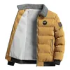 Nieuwe Winter Fleece Jas Mannen Parka Jas Losse Effen Winddicht Bontkraag Warm Corduroy Parka Jas Fi Casual Windjack Z7LB #