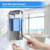 Dispensador de sabão líquido SVAVO Manual de montagem na parede pode conter gel de banho para lavar louça etc. Adequado para cozinha e banheiro - 500ml