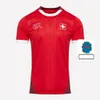 2024 Швейцария футбольные трикотажные изделия 24 25 Xhaha elmolo okafor sow shaqiri eedi seferovic omlin omline kid kit mens set football Рубашки Швейцарский ретро 1994 Дом в гостях Red White