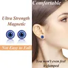 Boucles d'oreilles à Attraction magnétique, yeux bleus, sans perçage d'oreille, pour femmes et filles, décoration tendance, perte de poids saine