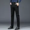 new Men Fi and Leisure Slim Suit Pants Streetwear Male Korean Versi Solid Busin Sports Straight Trousers Blue Black Y2Ev#