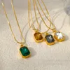 Kedjor Fashion Jewelry for Women High Quality Glass Necklace Style Vintage Copper Gold Color Chain