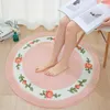 Carpets 90cm Round Carpet Computer Swivel Chair Floor Mat Bedroom Rug Doormat Anti-slip Plush Creative Living Room Tea Table