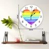 Wall Clocks Lgbt Pride Love Clock Modern Design Living Room Decoration Kitchen Mute Watch Home Interior Decor