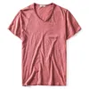gustomerd Brand Quality T shirt Men's V-neck Slim Fit Pure Cott T-shirt Fi Short Sleeve T shirt Men's Tops Casual Tshirt n96v#