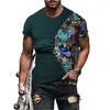 Magliette da uomo T-shirt estiva Tecnologia elettronica 3D Stampa O-Collo Moda Tempo libero Harajuku Manica corta Oversize