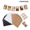 Frames VORCOOL DIY Kraft Paper Po Hanging Wall Decoration With Clips And Ropes Set For 4.5x6in Pictures