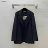 Markenanzug für Damen, Mantel, Designer-Damenmode, Abendjacke, langärmeliger Blazer, Umlegekragen, eleganter Mantel, 28. März