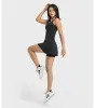 Шорты Lulu, женская юбка для йоги, теннисный тренажерный зал, фитнес, плиссированная одежда для гольфа, женская одежда для гольфа, спорт на открытом воздухе, эластичная нагрудная юбка