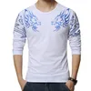 spring New Arrival Men's Lg Sleeve T Shirt Fi Drag Print O Neck T Shirts j3VN#