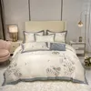 Bedding Sets Pastoral Embroidered Flowers 4pcs Duvet Cover Set Cotton Luxury Soft Bed Sheet With Pillowcases