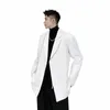 2022 Autumn Korean style Unique zipper placket Suit men Casual loose solid color lapel Blazers for men M-XL 06yM#