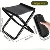 Camp Furniture Portable Ultralight Foldable Stool Stainless Steel Folding Chair With Bag For Outdoor Fishing Camping Mountaineering