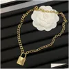 Pendant Necklaces Luxury Classic Gold And Sier Lock Necklace Fashion Jewelry Letter B High Quality With Box Drop Delivery Pendants Otmvz