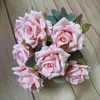 Dekorativa blommor Tillbehör Party 9 Heads Artificial Flower Holding Buquets Fake Floral Camellia Rose