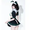 Anime Cute Maid Costume Cosplay Bunny Girl Gonna sexy top Copricapo Uniforme Vestito da discoteca Lingerie sexy Vestiti Halen l8Sl #