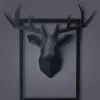 Rzeźby 3D Deer Head Rzeźba geometryczna żywica jelenia Dekoracja ściany Nowoczesne dekoracje domu luksusowe dekoracyjne dekoracje ścienne