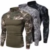 Wysokiej jakości męski mundur wojskowy taktyczny Kamblarz LG-Sleeved T-shirt Camoue Outdoor Tactical T-Shirt TOP V1ZX#