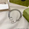 Sterling Sier Bracelet Unisex Designer Cool Boy G Fashion Mens Women Men Chain Gift Couple Bracelets D210912331