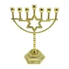 Candle Holders Jewish Candlestick Metal Holder 7 Branch Stand Star Candelabra