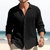 Camisas casuais masculinas, camisas sociais formais, blusas de manga lg, tops elegantes, camisas de negócios para homens, roupas de grandes dimensões, camiseta l25w #