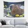 Wandteppiche, Capybara-Wandteppich, Wandbehang, Hippie-Polyester, süßes Tier, Fantasy-Überwurf, Teppich, Decke, Raumdekoration, 200 x 150 cm