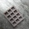 Stampi da forno 12 stampi quadrati in silicone Strumenti per la decorazione di torte fondenti Stampo per cioccolato Gumpaste Sugarcraft Kitchen