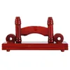 Dekorativa figurer Kinesiska fläkt Stand Dull-Red Handy Fans Display Holder Bambu Folding Rack Home Decoration