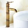 Bathroom Sink Faucets Kitchen Faucet High Bamboo And Cold Water With Two Pipes Brass Basin Antique