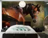 壁紙Papel de Parede Horse Oil Painting Retro 3D Wallpaperリビングルームソファテレビ壁寝室の紙家庭装飾レストランの壁画