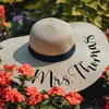 Kişiselleştirilmiş Balayı Disket Güneş Şapkası Gelin Kabile Nedime Özelleştirilmiş Plaj Şapkaları Gelin Monogramlı 240320