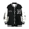 men's Letter Printed Loose Baseball Jacket Fi Embroidered Y2K Street Hip-hop Retro Uniform Suit Coat J1SO#