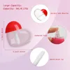 Storage Bottles 6Pcs 5ML Cute Love Heart Shaped Plastic Lip Gloss Tube Bottle Empty Cosmetic Container Makeup Organizer