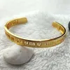 Cute Hollow Simple Letters Bangle Bracelet for Women Girls 18K Gold Brand Luxury Designer Nice Love Nail Bracelets Jewelry Woman Top Grade