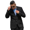 abito da uomo di colore nero set blazer di alta qualità molto grande vestito da sposa molto grande plus size XL 2XL 3XL 4XL 5XL 6XL 7XL 8XL k4Gf #