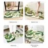 Bath Mats Flocked Floor Mat Home Entrance Doormat Microfiber Polyester Bathroom Door Decoration Carpet Shower Room Anti-Slip Foot Rug