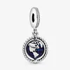 100% 925 Sterling Zilver Spinning Globe Dangle Charms Fit Originele Europese Bedelarmband Mode Vrouwen Bruiloft Verloving Jewelr3027