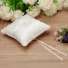 Party Decoration 1Pcs Top Quality Beautiful White Flower Shape With Flash Diamond Romantic Wedding Ring Pillow Cushion Home