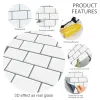 Klistermärken 3D Självhäftande kök Backsplash Peel och Stick Wall Tile för badrummet