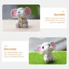 Decorative Figurines 4 Pcs Small Elephant Trinkets Home Decoration Sculpture Resin Craft Decorations